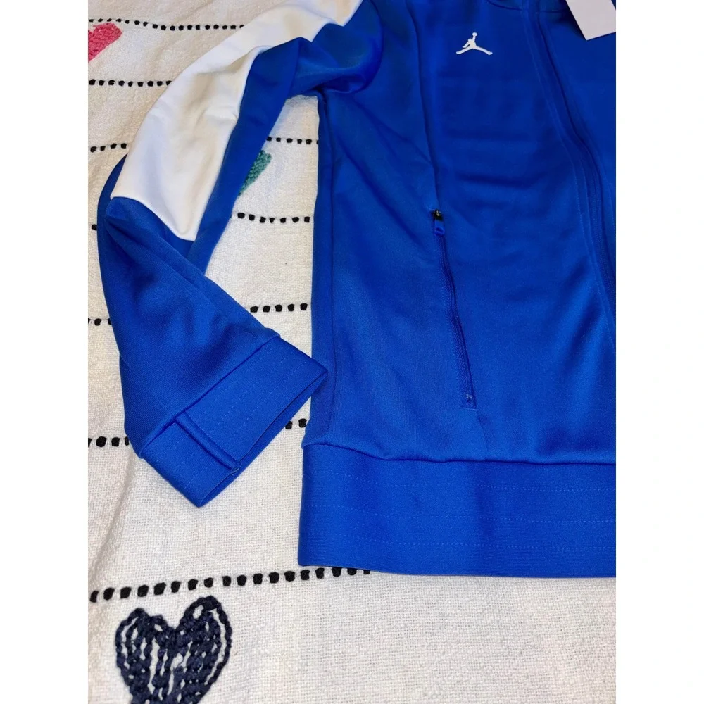 Jordan Mens Royal Blue White Stripe Full Zip Training Track Jacket Size Small